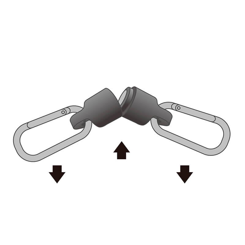 Магнитный держатель с карабинами DaiichiSeiko Carabiner Holder MG3500 #Red