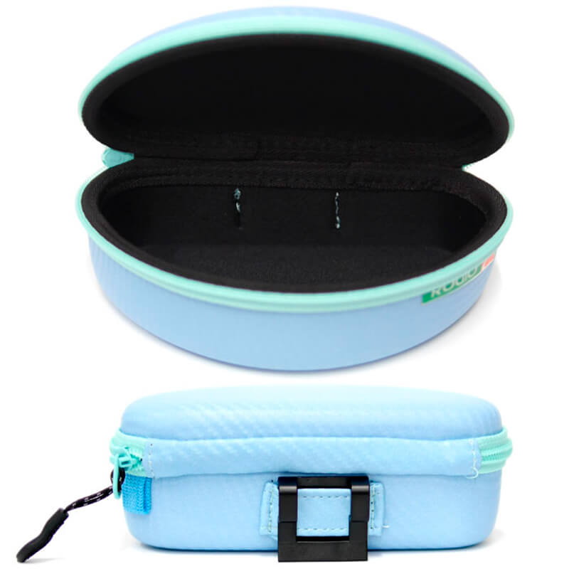 Чехол для очков Rodio Craft Glass Case #Silver/RC Turquoiz Logo