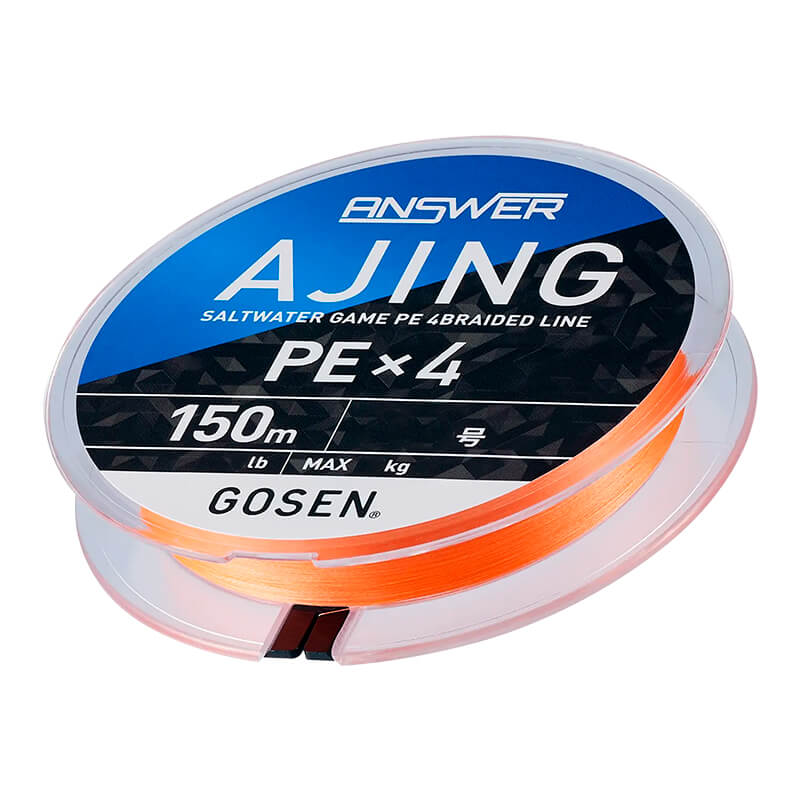 Шнур Gosen Answer Ajing PE X4 150m #0.25 Orange