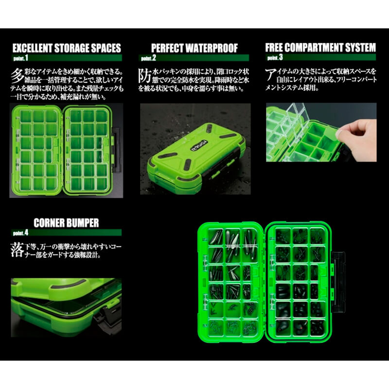 Коробка Ryugi Waterproof Case R-Tank BRT050 M #Green