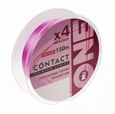 Шнур Number ONE Contact 4X 150m pink #0.25