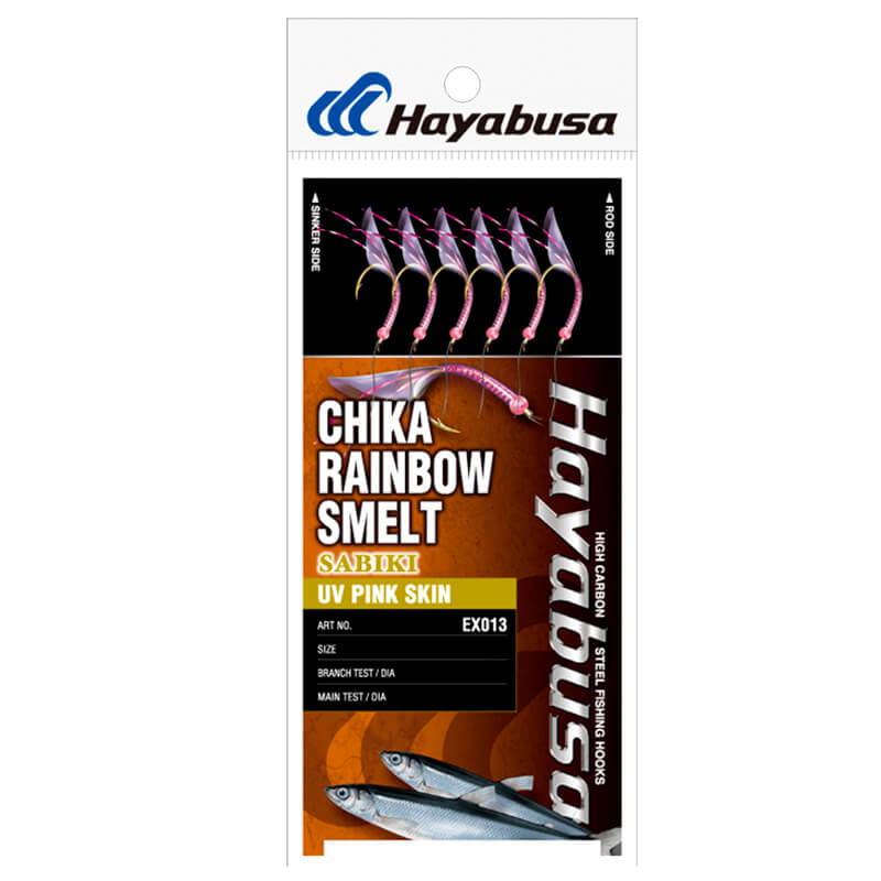 Сабики Hayabusa EX013 #5 Chika Rainbow Smelt UV Pink Skin