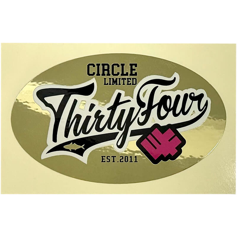 Наклейка Thirty34Four Gold Oval Sticker