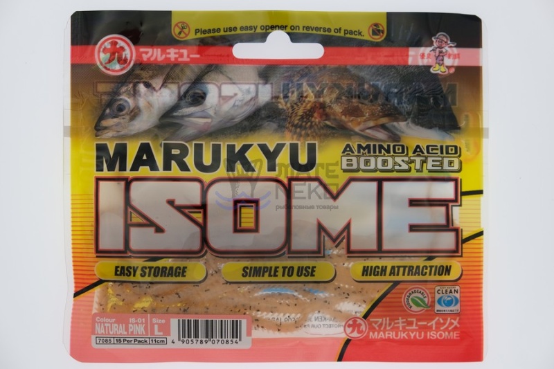 Силиконовая приманка Marukyu Isome L IS-01 natural pink 7085