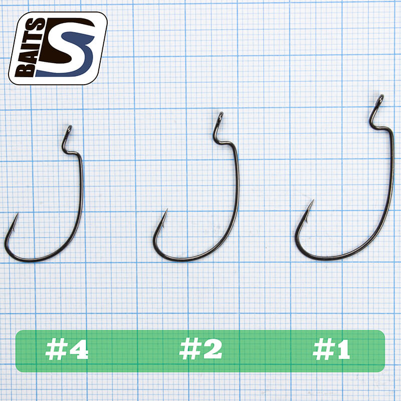 Крючки BS Baits офсетные Worm Offset BN #4