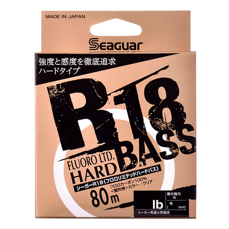 Флюорокарбон Seaguar R18 Fluoro LTD. Hard Bass 80m 4lb.