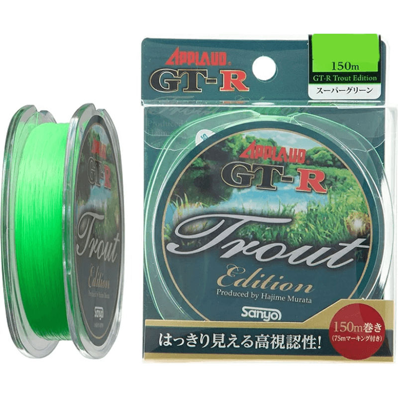 Леска Sanyo Nylon Applaud GT-R Trout Edition 150m #0.8 3LB Super Green