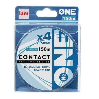Шнур Number ONE Contact 4X 150m blue #0.2