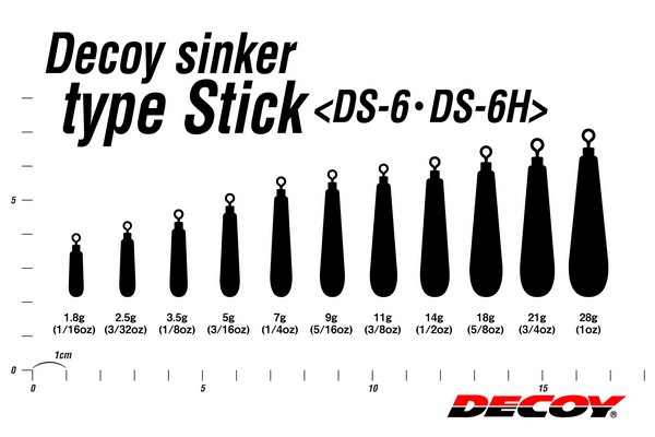 Груз Decoy Sinker Type Stick DS-6 7g. (4шт.)
