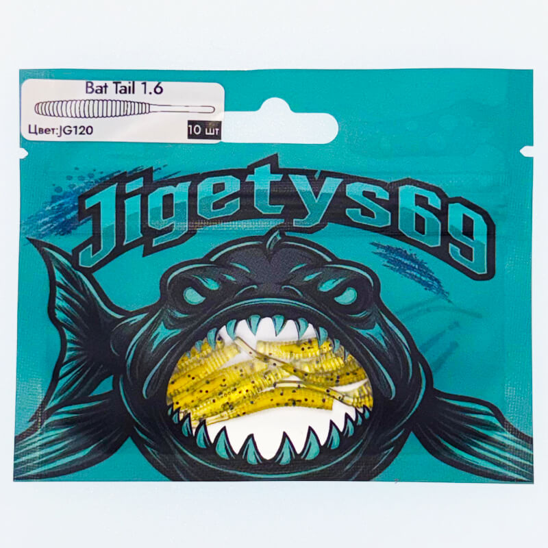Силиконовая приманка Jigetys 69 Bat Tail 1.6'' #JG106