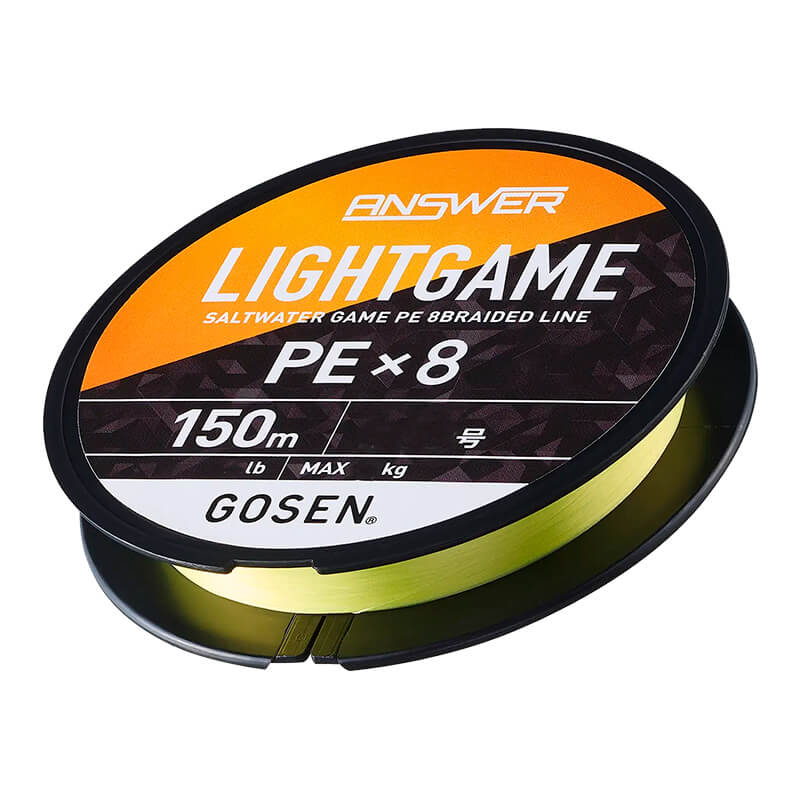 Шнур Gosen Answer Light Game PE X8 150m #0.3 Yellow