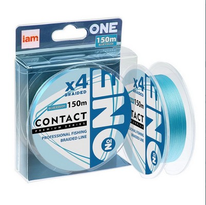 Шнур Number ONE Contact 4X 150m blue #0.25