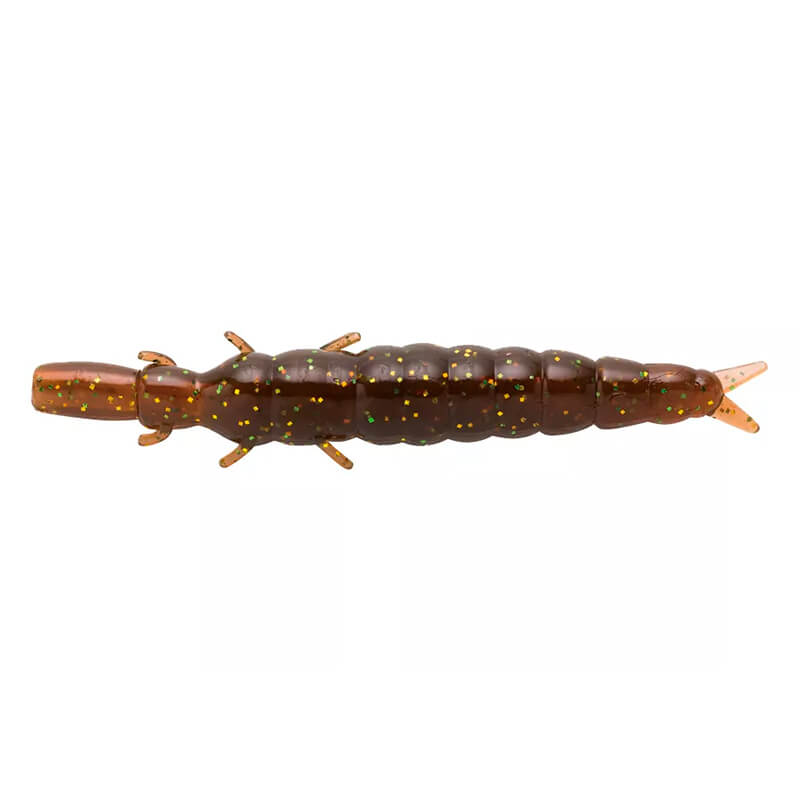 Силиконовая приманка Nikko Caddisfly Larvae L 1.5" Green Pumpkin 109