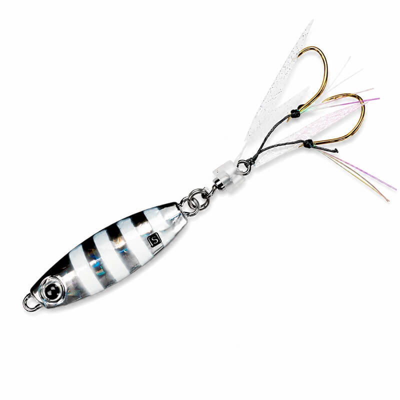 Пилькер BS Baits Aji Double Hook 3гр. #Zebra