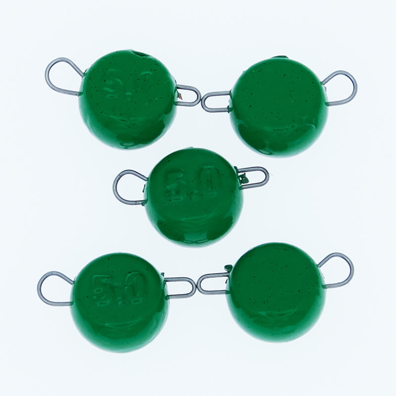 Груз свинцовый Тула Спорт Таблетка зеленый 5гр. (5шт.)