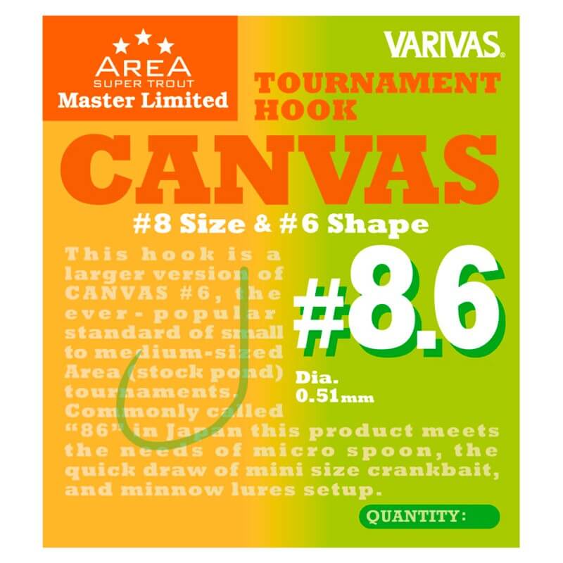 Крючки Varivas Area Master Limited Tournament Hook Canvas #8.6 (15шт.)