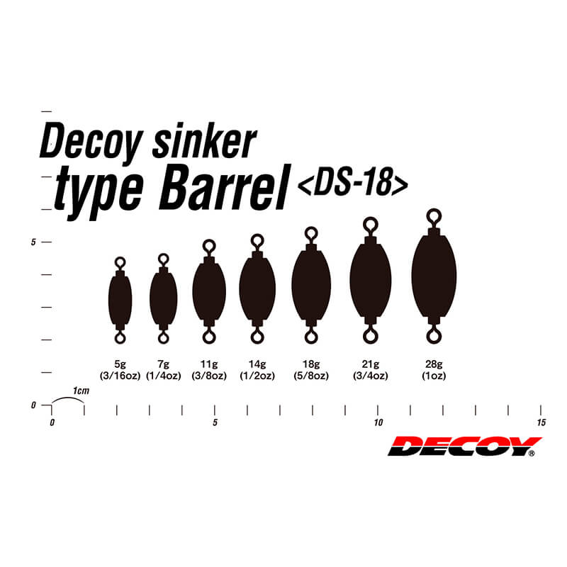 Груз Decoy Sinker Type Barrel DS-18 14g. (3шт)