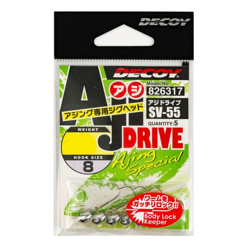Джиг-головка Decoy Aji Drive SV-55 #8 1.2g (5шт.)