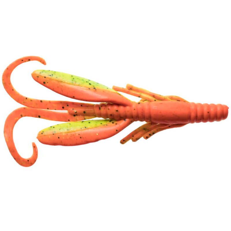 Силиконовая приманка Berkley Gulp! SW Hawg 3'' 7CT #Chartreuse Green Black Florent Orange