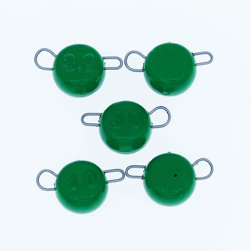 Груз свинцовый Тула Спорт Таблетка зеленый 3гр. (5шт.)