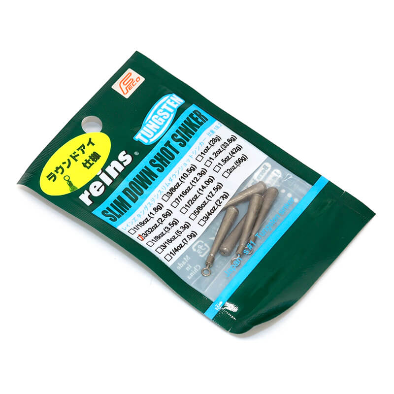 Груз вольфрамовый Reins Tungsten Round Eye Slim Down Shot Sinker 3.5g (4шт)