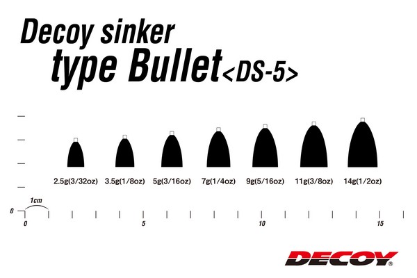Груз Decoy Sinker Type Bullet DS-5 11g. (3шт.)