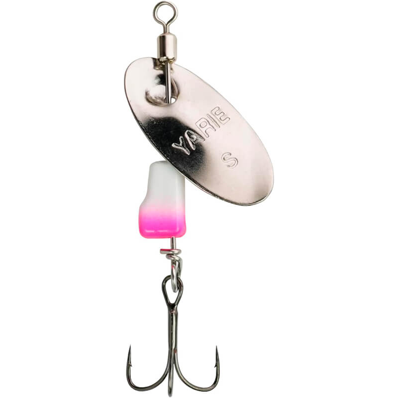 Вращающаяся блесна Yarie №672 Blender 3.5g #SP-09 Silver/Pink