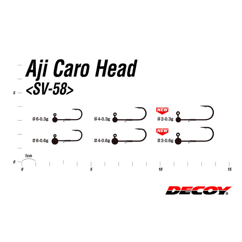 Джиг-головка Decoy Aji-Caro Head SV-58 #4 0.3g (5шт.)