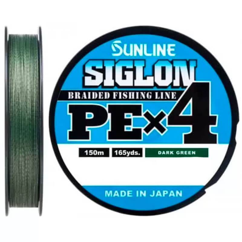 Шнур Sunline Siglon PE x4 150m Dark Green #0.2