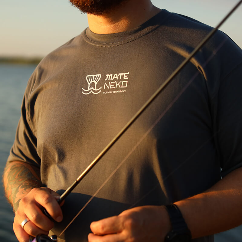 Фирменная футболка Mateneko L #Graphite