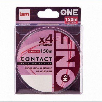 Шнур Number ONE Contact 4X 150m pink #0.25