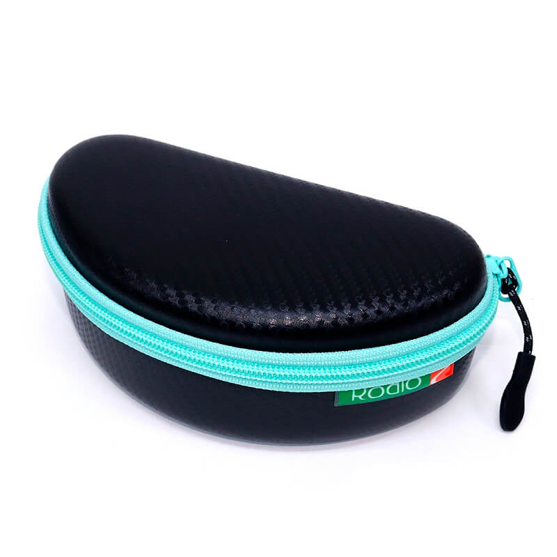 Чехол для очков Rodio Craft Glass Case #Black/RC Turquoiz Logo