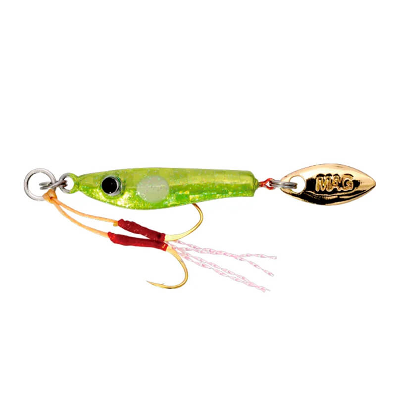 Пилькер Magbite Chirimen Jig 2g #06 Chart Spot Glow
