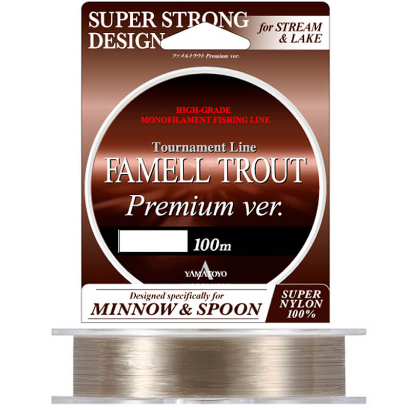 Леска Yamatoyo Famell Trout Premium ver. 100m #0.6 3LB Titanium Brown