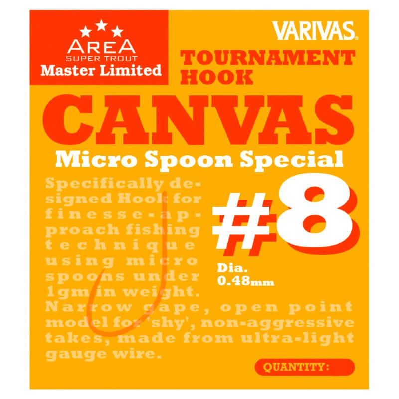 Крючки Varivas Area Master Limited Tournament Hook Canvas #8 (15шт.)