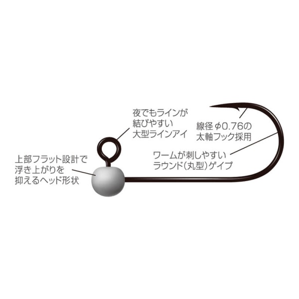 Джиг-головка J320 Junglegym Atom Head 0.9g (3шт.)