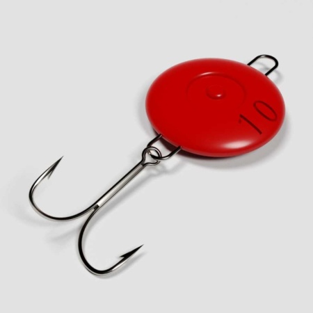 Пуговица - блесна Best Fishing с крючком 30гр. (5шт.) Red