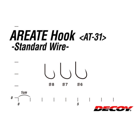 Крючки Decoy Areate Hook AT-31 #6 (10шт.)