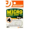 Крючки Junglegym офсетные Micro Offset Hook Dark Red #4