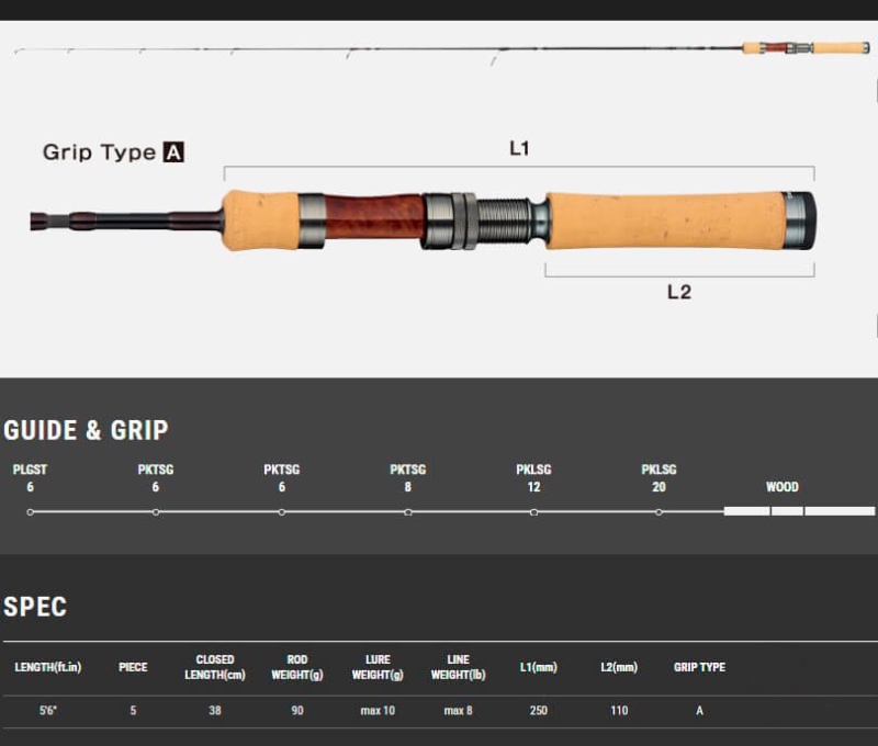 Спиннинг Tailwalk Troutia Feerique S56ML-P5