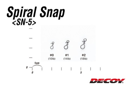 Застежки Decoy Spiral Snap SN-5 #0