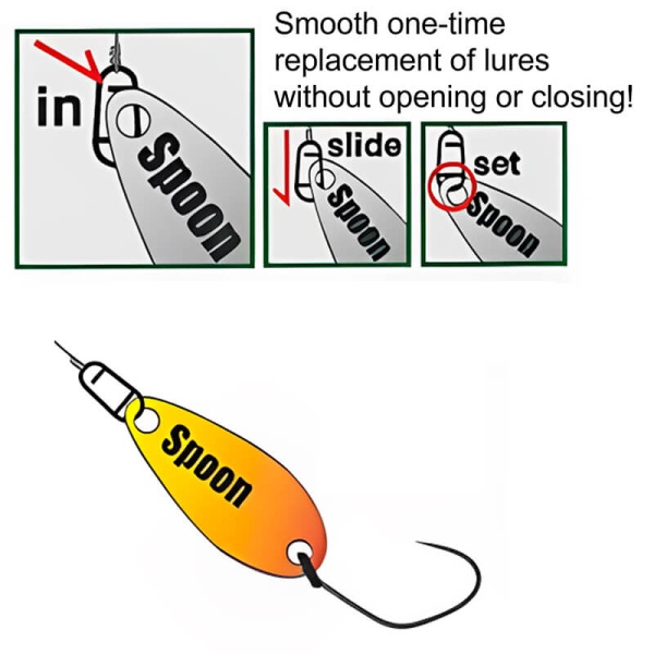 Застежки Yarie №525 Clip Snap Area Trout #SS (7шт.)